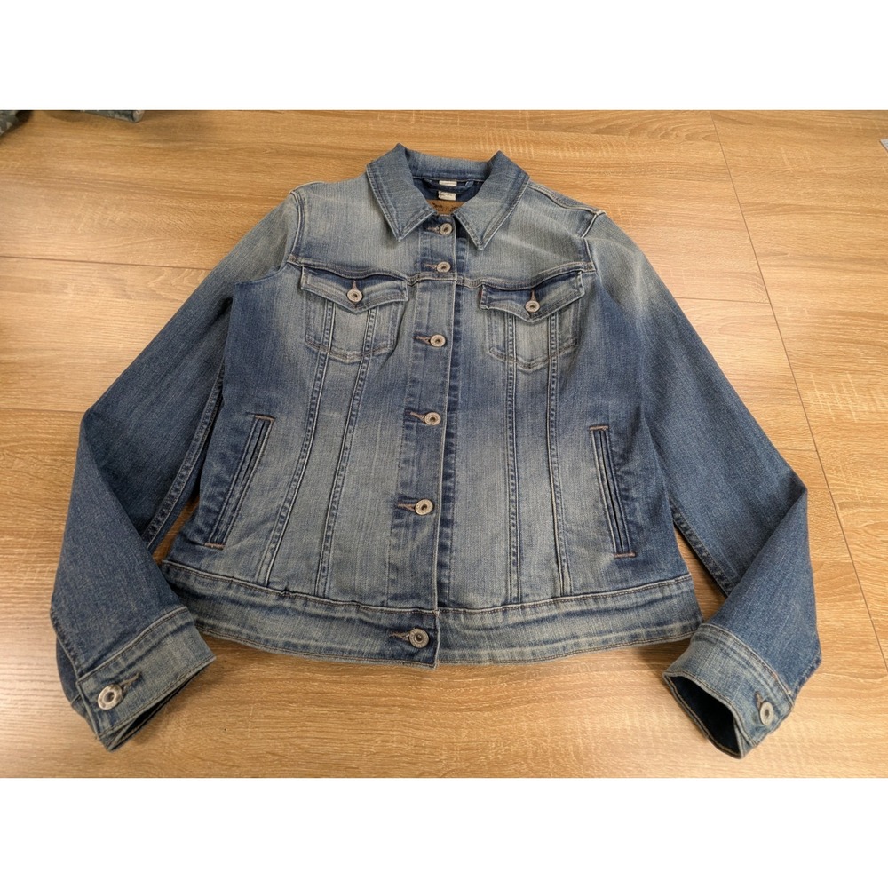Levis Jean Denim Trucker Jacket WPL 423 Red Tab Women's Size Large